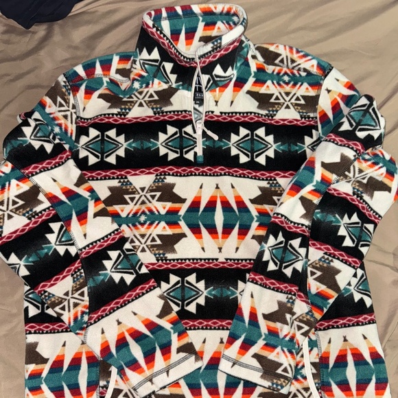 XL Panhandle Aztec Pullover ZIP Up Fleece - Picture 1 of 2